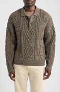 FRAME Cable Polo Sweater