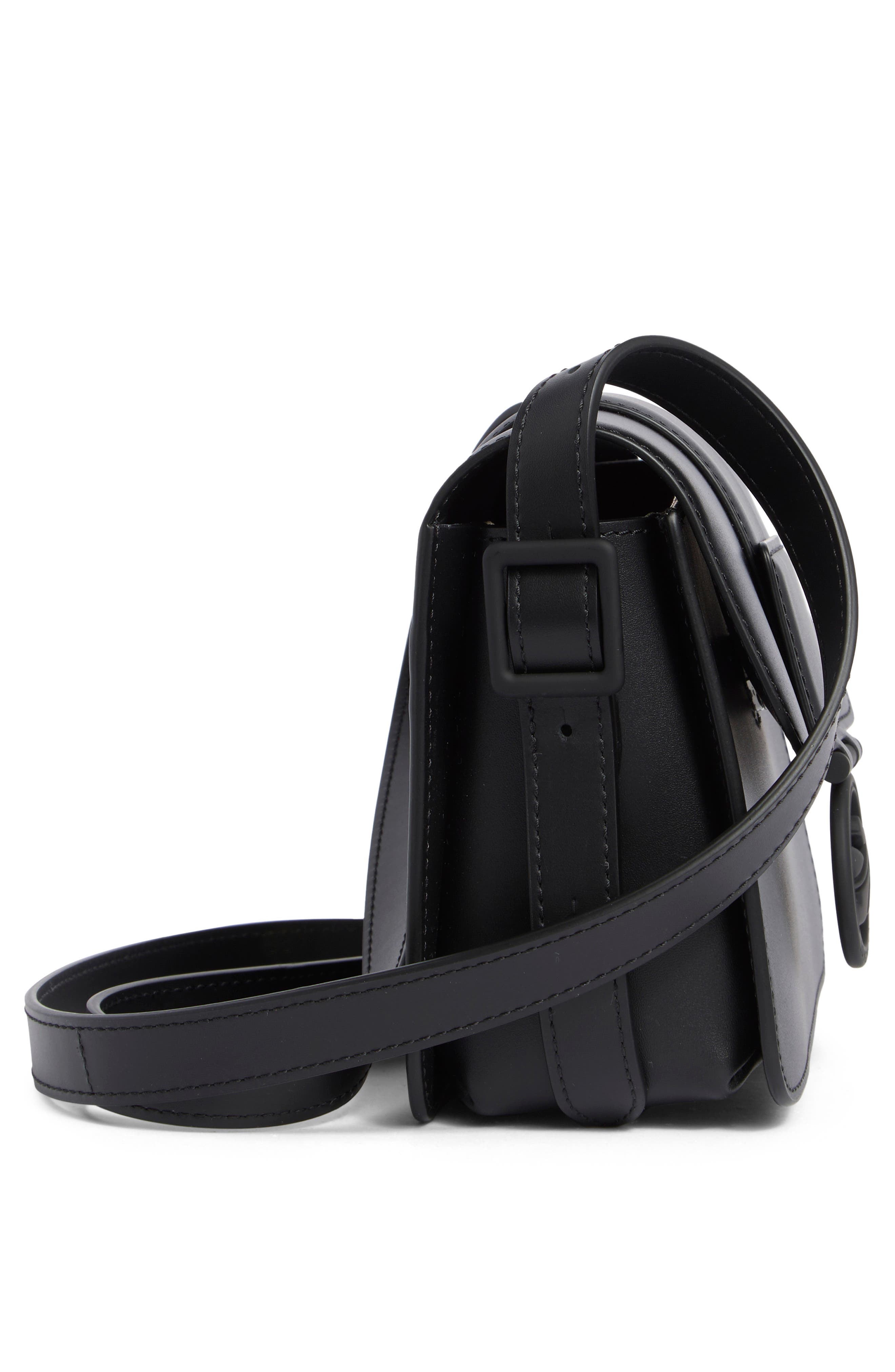 Longchamp Box-Trot Leather Crossbody Bag, Alternate, color, Black