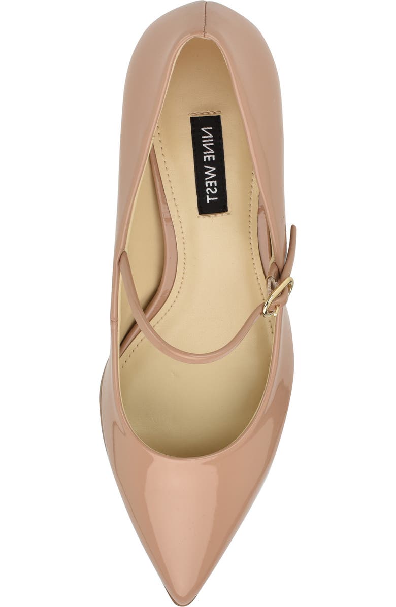Nine West Prix Mary Jane Pointed Toe Pump, Alternate, color, Dark Natural