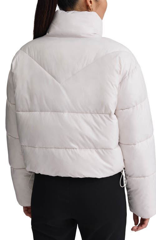 Nvlt Stand Collar Crop Puffer Jacket In White