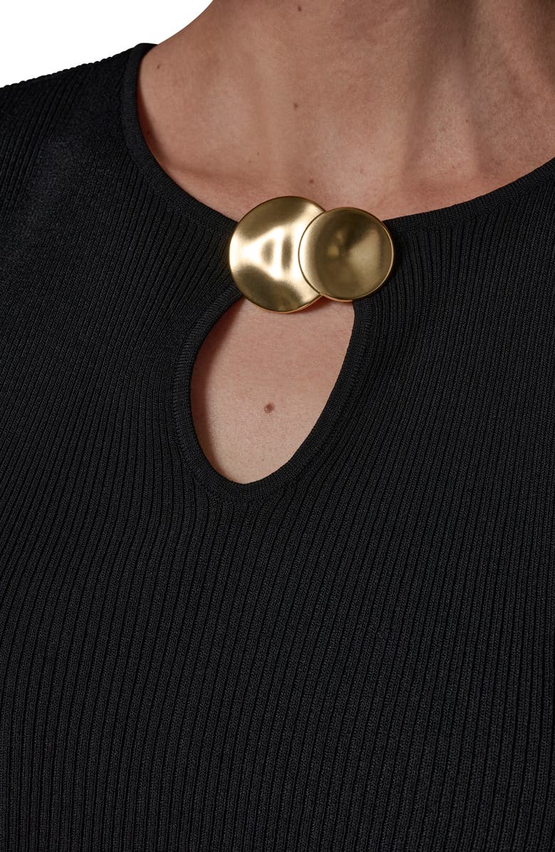 Donna Karan New York Rib Tank, Alternate, color, Black