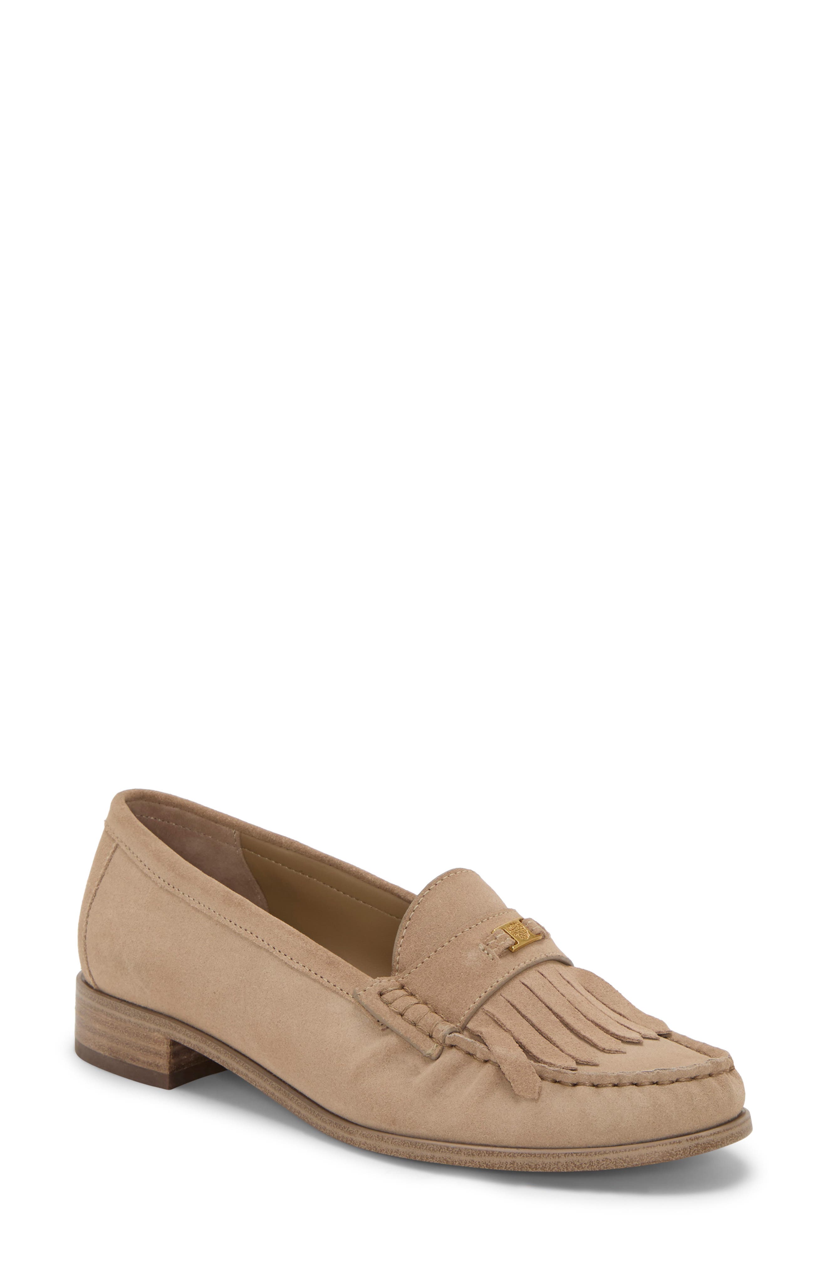 Vince Camuto Cosette Fringe Loafer, Main, color, Tortilla