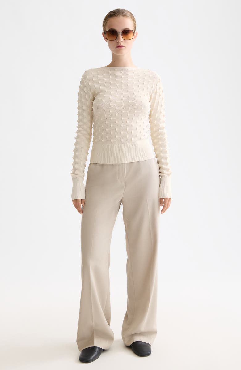 Scotch & Soda Textured Stitch Sweater, Alternate, color, Eggnog