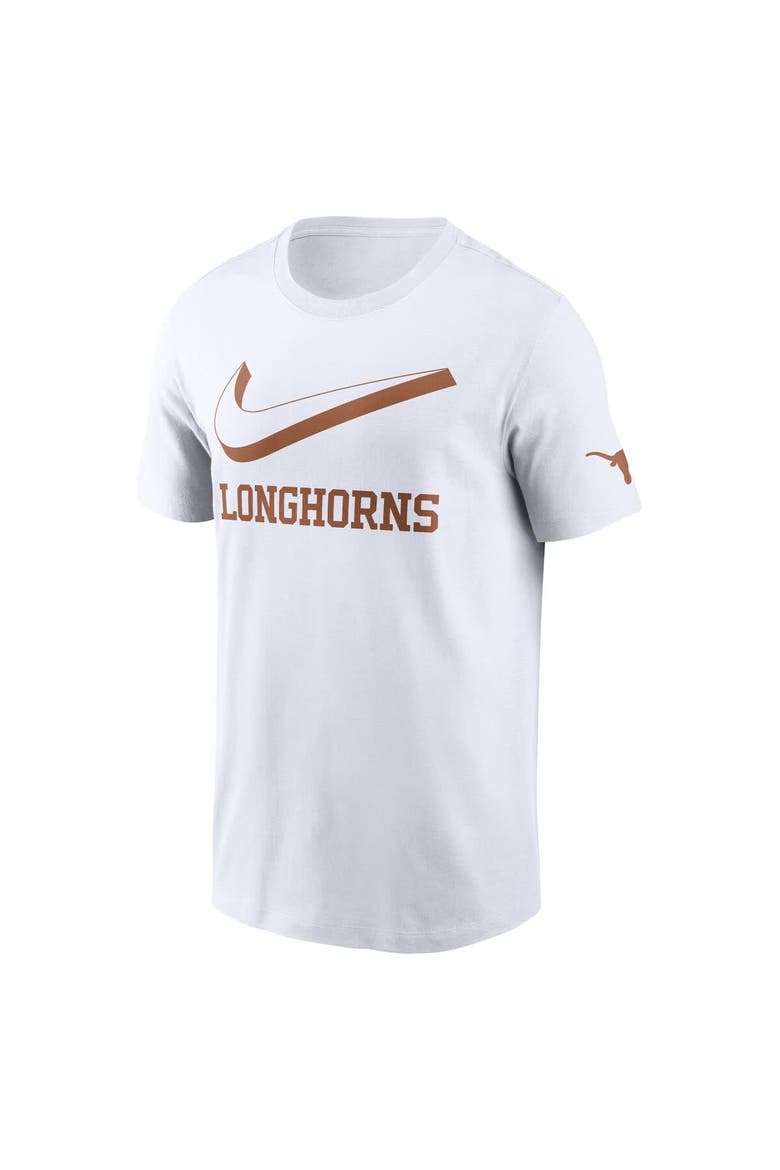 Men's Nike White Texas Longhorns Primetime 2-Hit Swoosh T-Shirt, Alternate, color, White