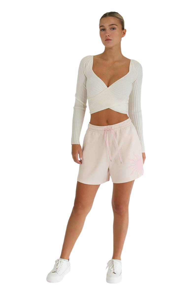 Belle & Bloom Turn To You Track Short, Main, color, Blush