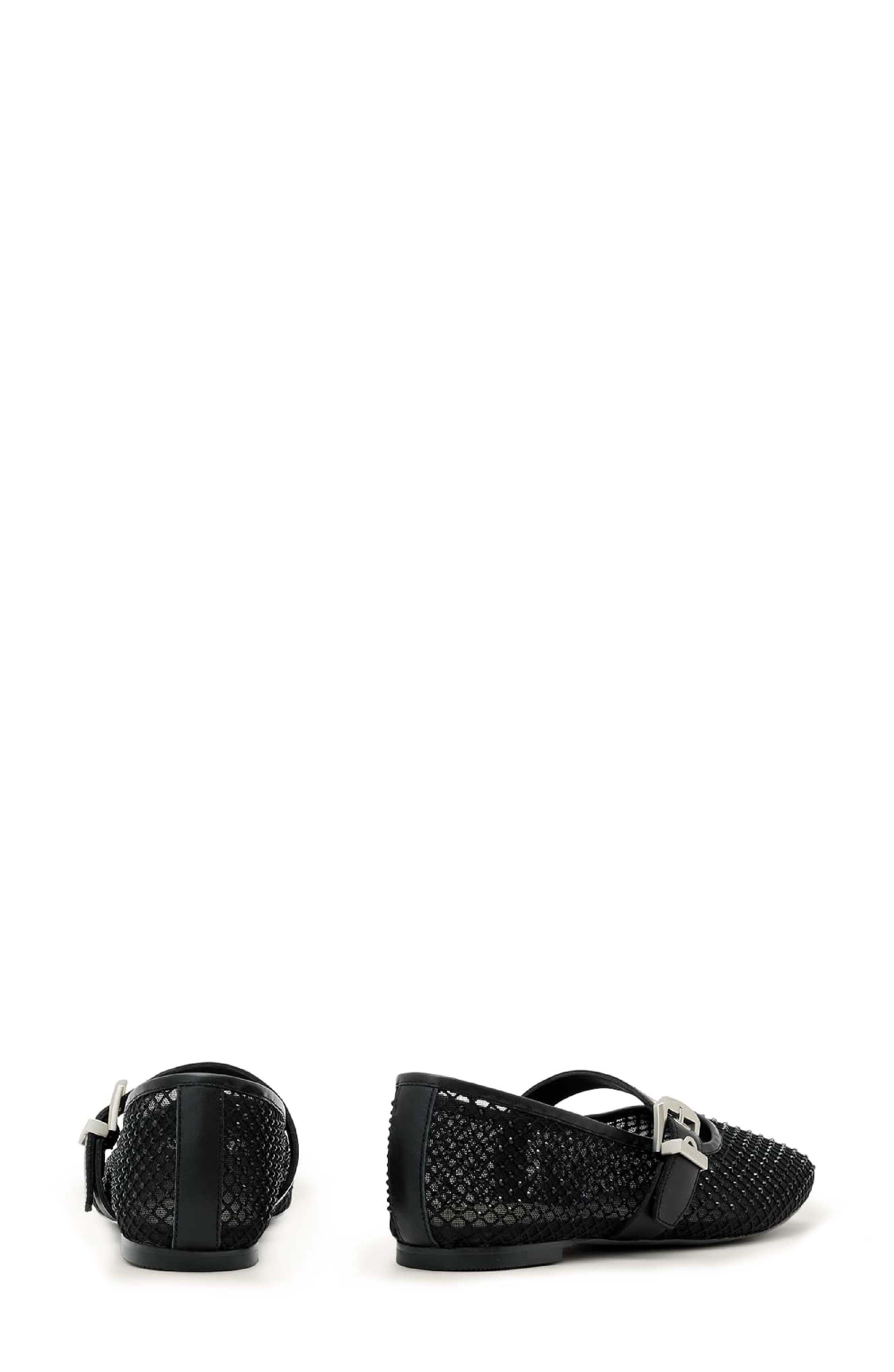 AllSaints Holly Mesh Ballet Flat, Alternate, color, Black