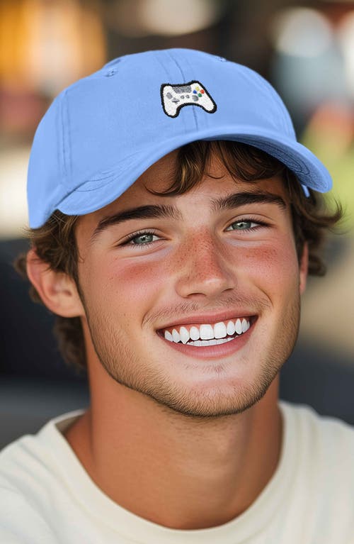 Dalix Game Controller Embroidered Hat In Light Blue