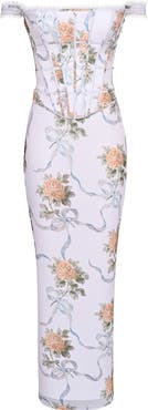 HOUSE OF CB Clemmie Georgette Column Gown