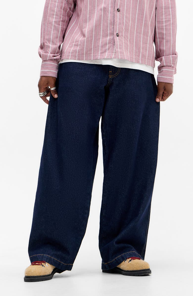 BDG Urban Outfitters Skate Wide Leg Jeans, Main, color, Rinse