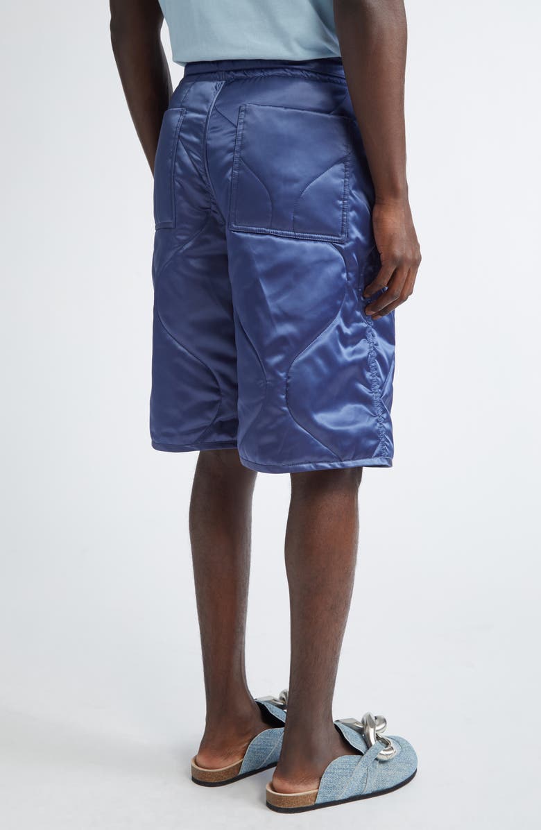 JW Anderson Quilted Duchesse Satin Shorts, Alternate, color,