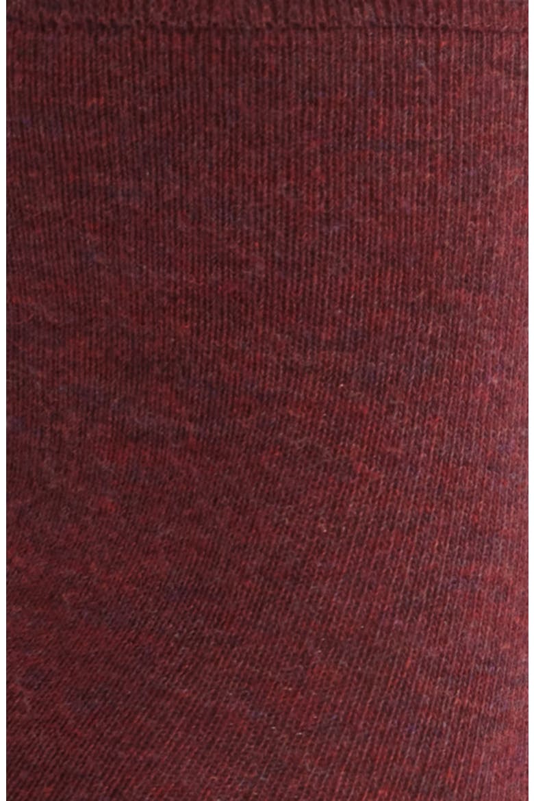 Lightweight Crew Socks, Alternate, color, BURGUNDY HEATHER