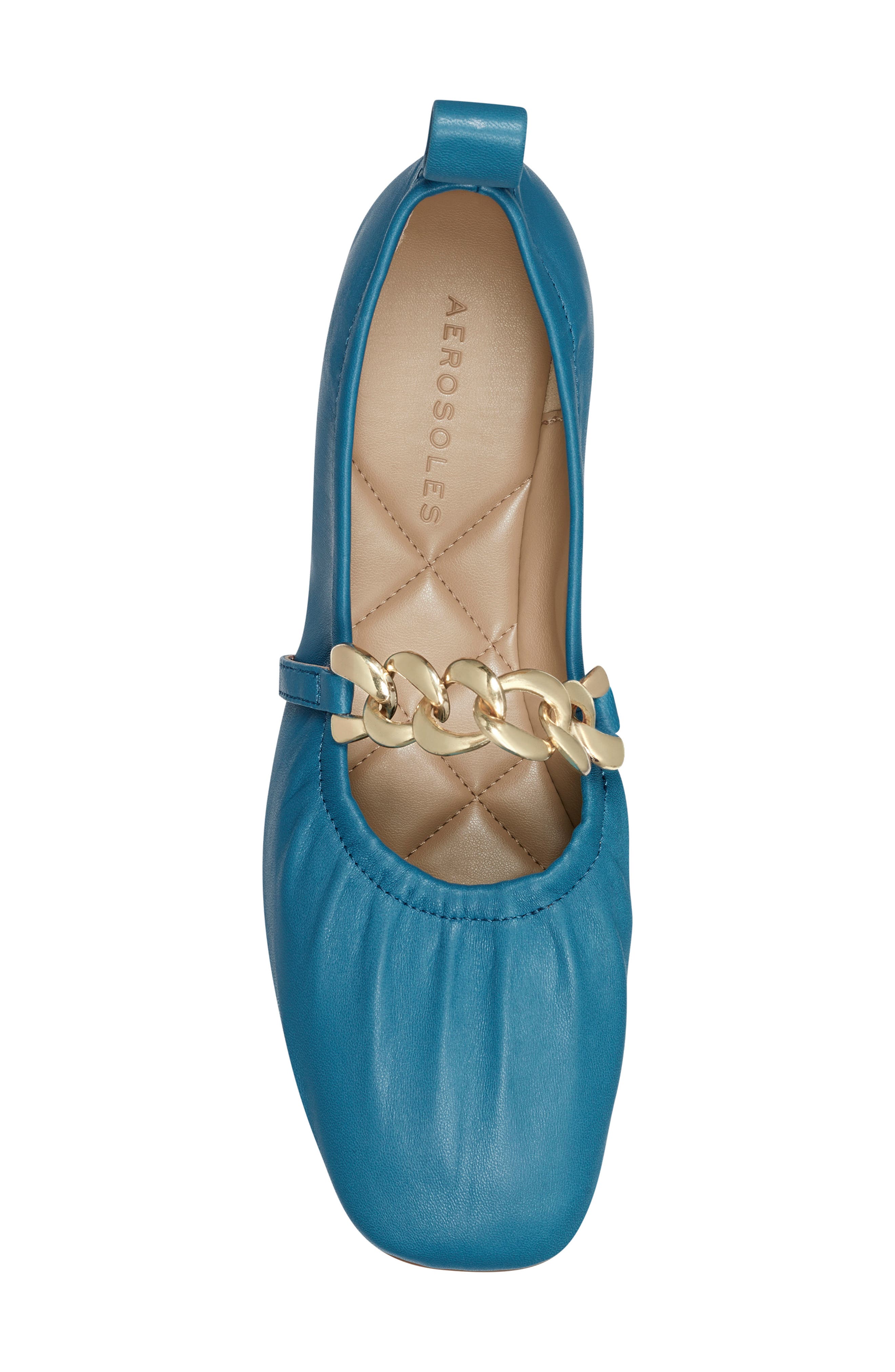 Ramen Flat, Alternate, color, BLUE LEATHER