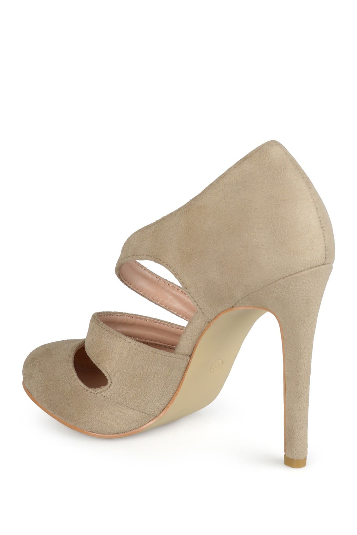 JOURNEE Zeera Dual Strap Pump, Alternate, color, TAUPE