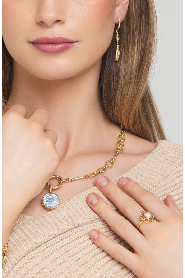 Freshwater Pearl Blossom Ring, Alternate, color, GOLD