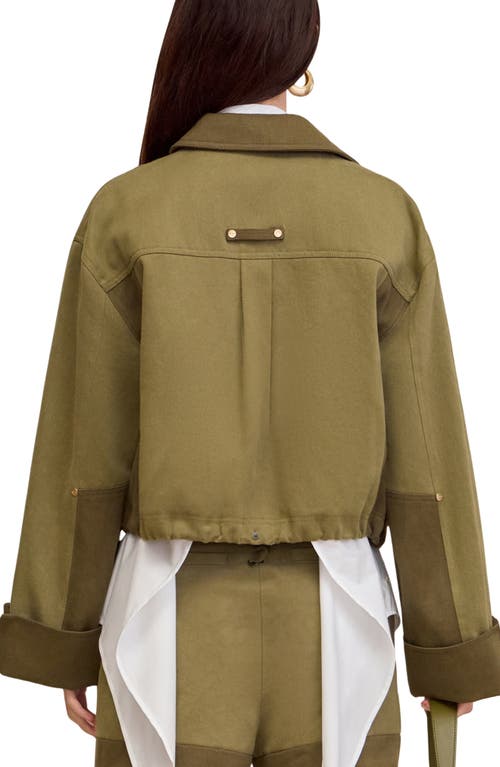 Cult Gaia Anders Colorblock Utility Jacket In Green