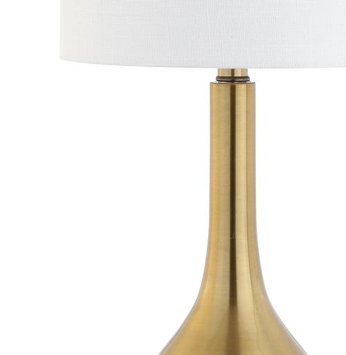Jonathan Y Dylan 25" Metal/crystal Teardrop Led Table Lamp In Brass Gold