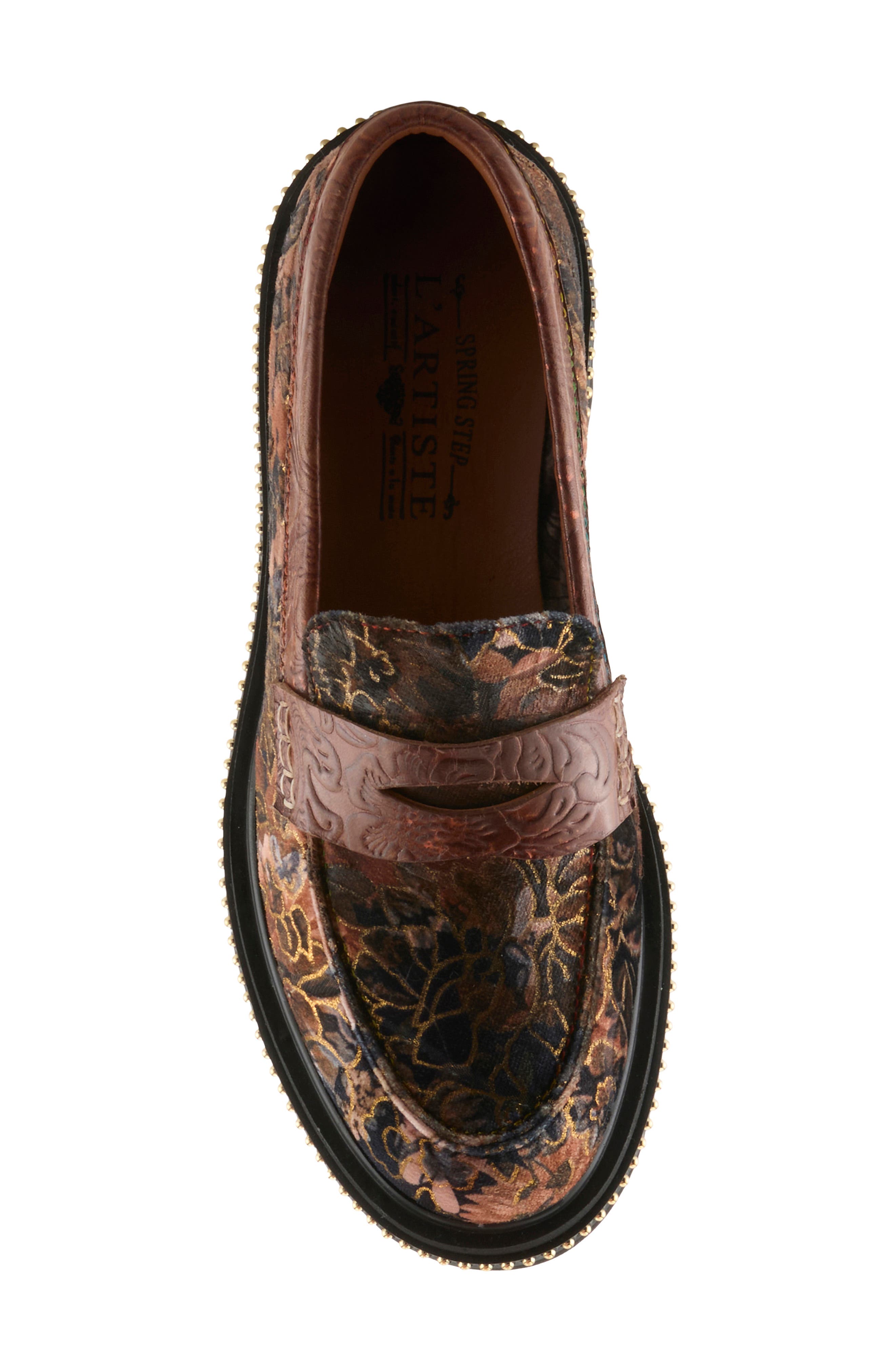 Altona-Vivi Leather Loafer, Alternate, color, BROWN MULTI