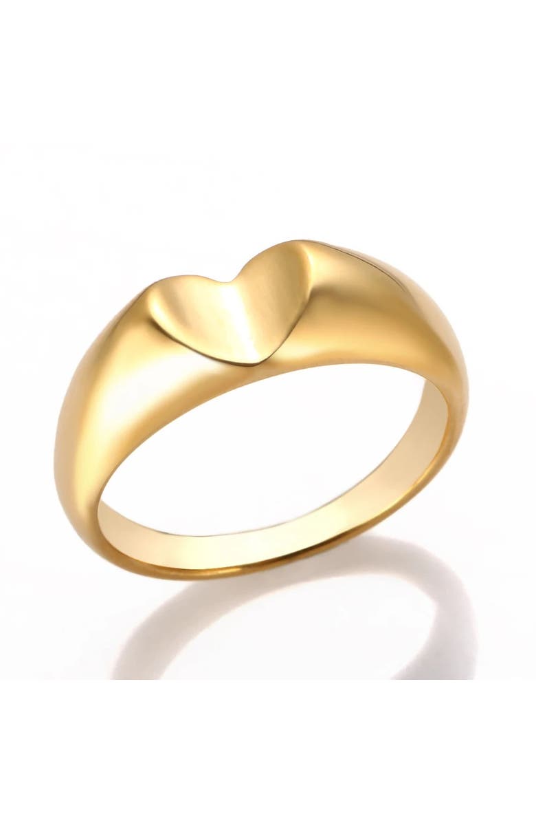 Mazin Jewels Heart Signet Ring, Main, color, Gold