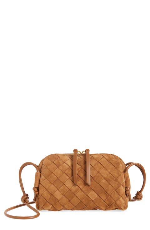 Concert Intrecciato Suede Crossbody Pouch