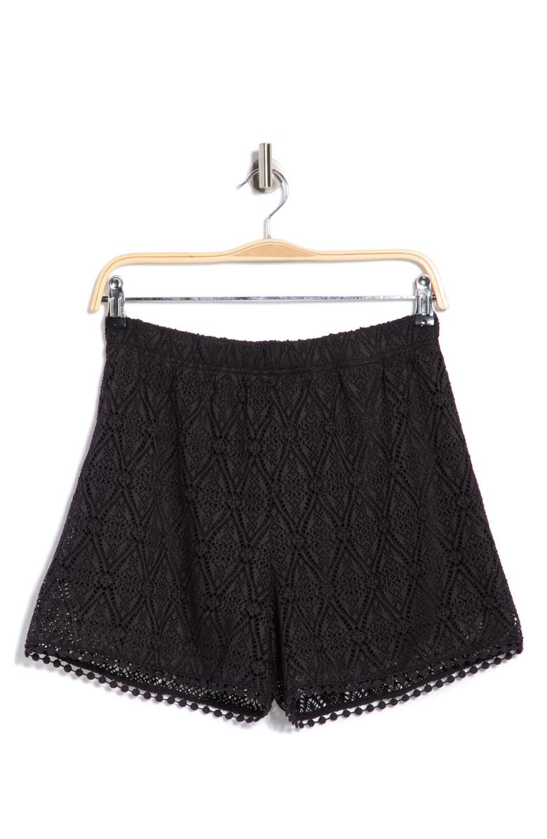VERO MODA Maya Lace Shorts, Alternate, color, Black