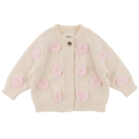 Scandi Flower Cardigan-Toddler, Little Kid