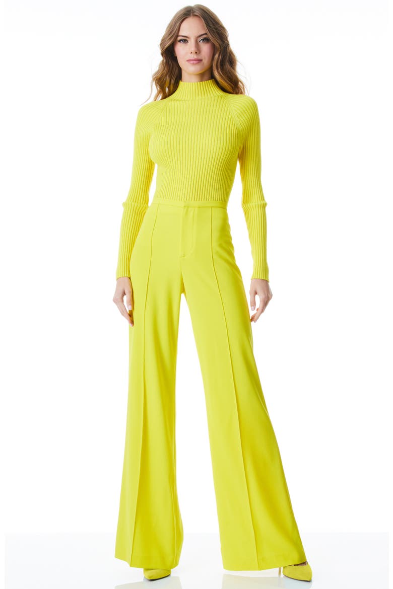 Dylan High Waist Wide Leg Pants, Alternate, color, SUNFLOWER
