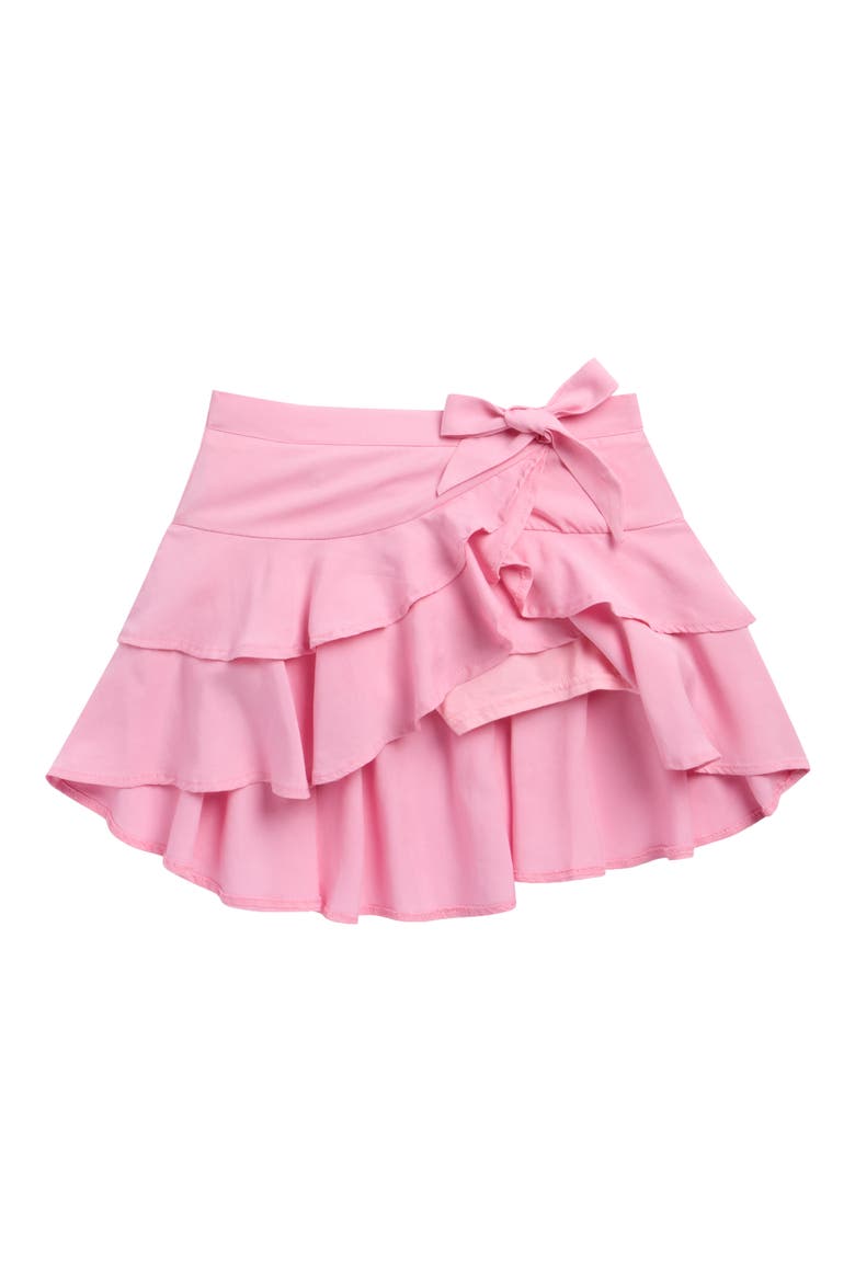 Kids' Tiered Ruffle Skort, Alternate, color, PINK