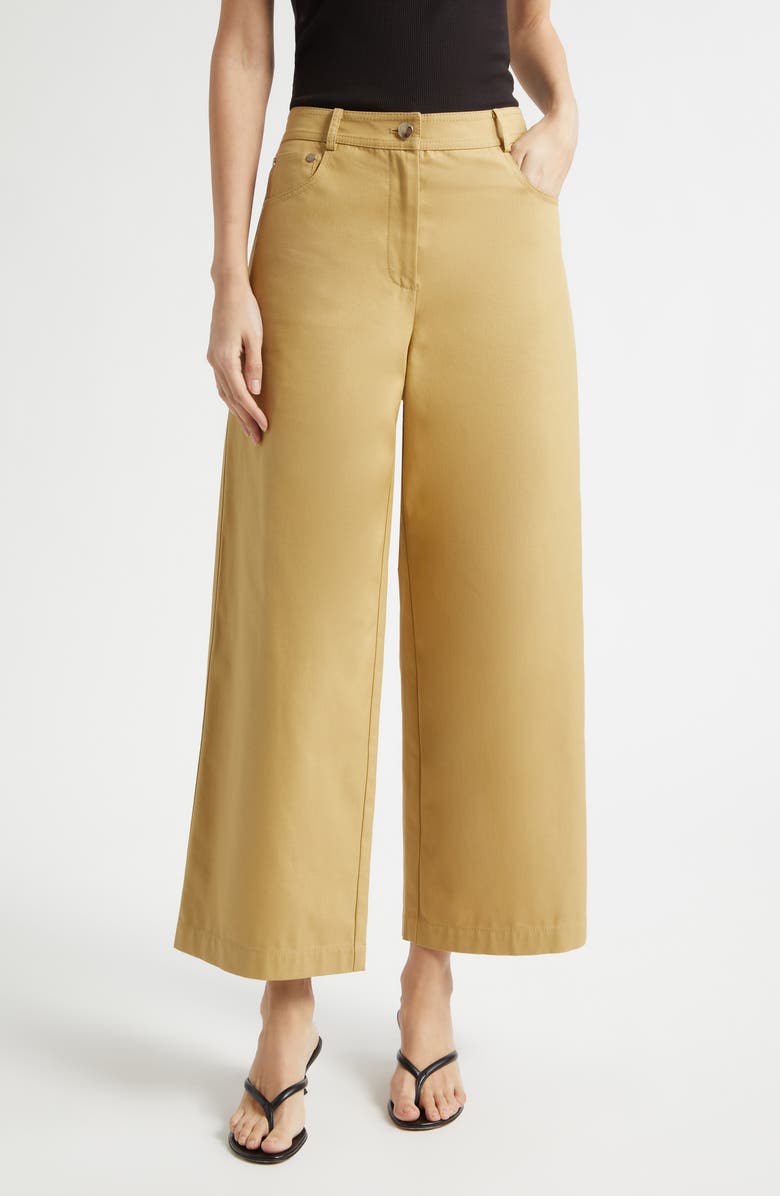Toccin Nell Cotton Twill Wide Leg Pants, Main, color, 