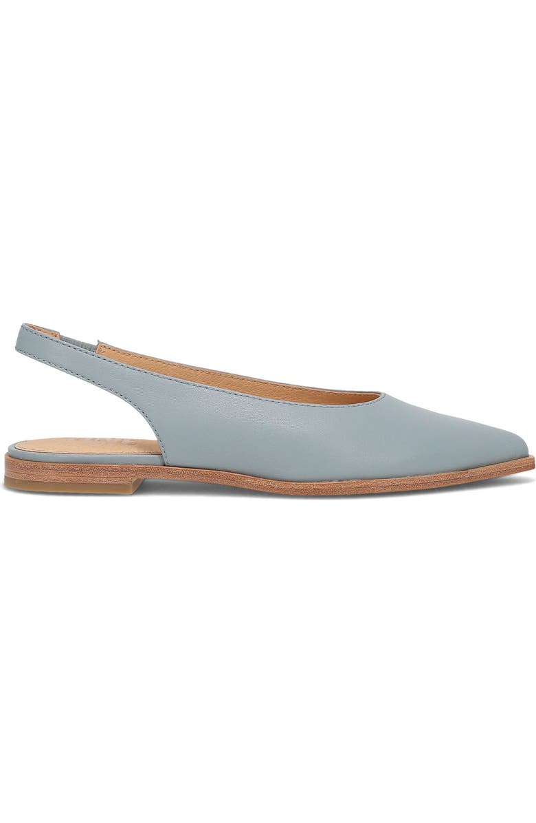Frye Kenzie Pointed Toe Slingback Flat, Alternate, color, Steel Blue