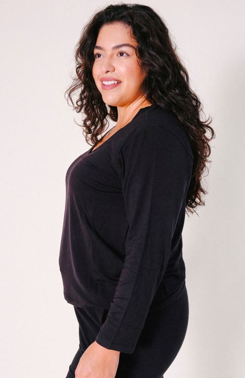 Poplinen Plus Toni Pj Shirt In Black