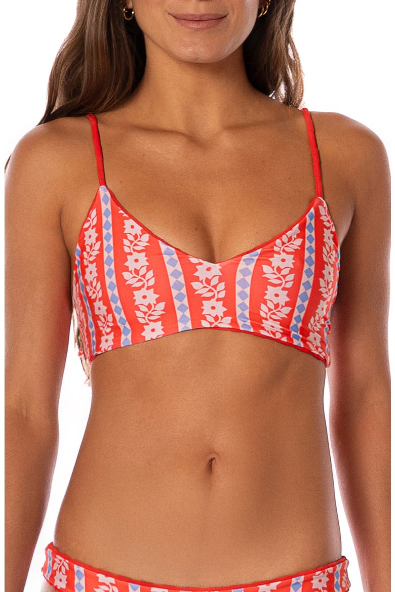 Apple Red Rocks Reversible Bikini Top, Alternate, color, RED