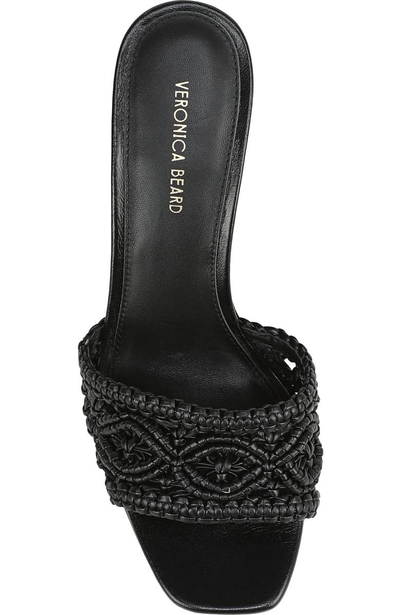 Veronica Beard Ellen Macramé Wedge Slide Sandal, Alternate, color, Black