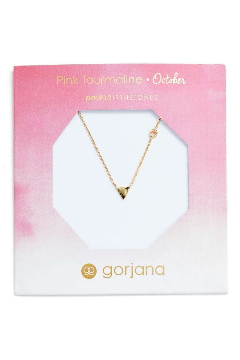 Power Birthstone Necklace, Alternate, color, OCTOBER - PINK TOURMALINE