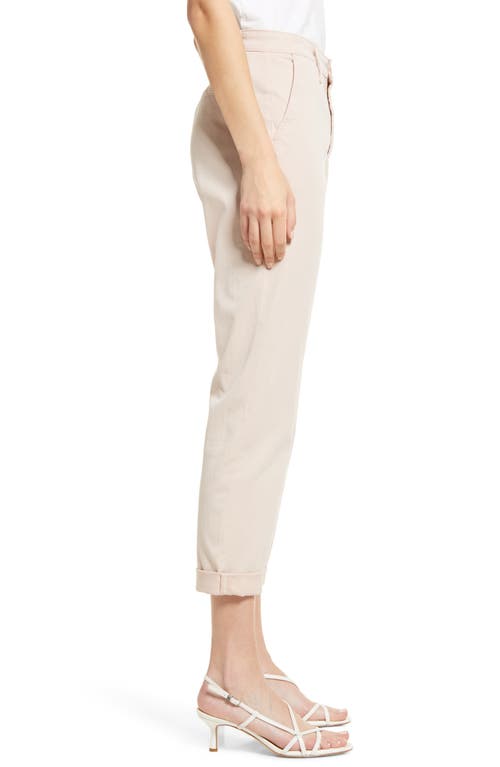 Ag Caden Crop Twill Trousers In Vinte Pink