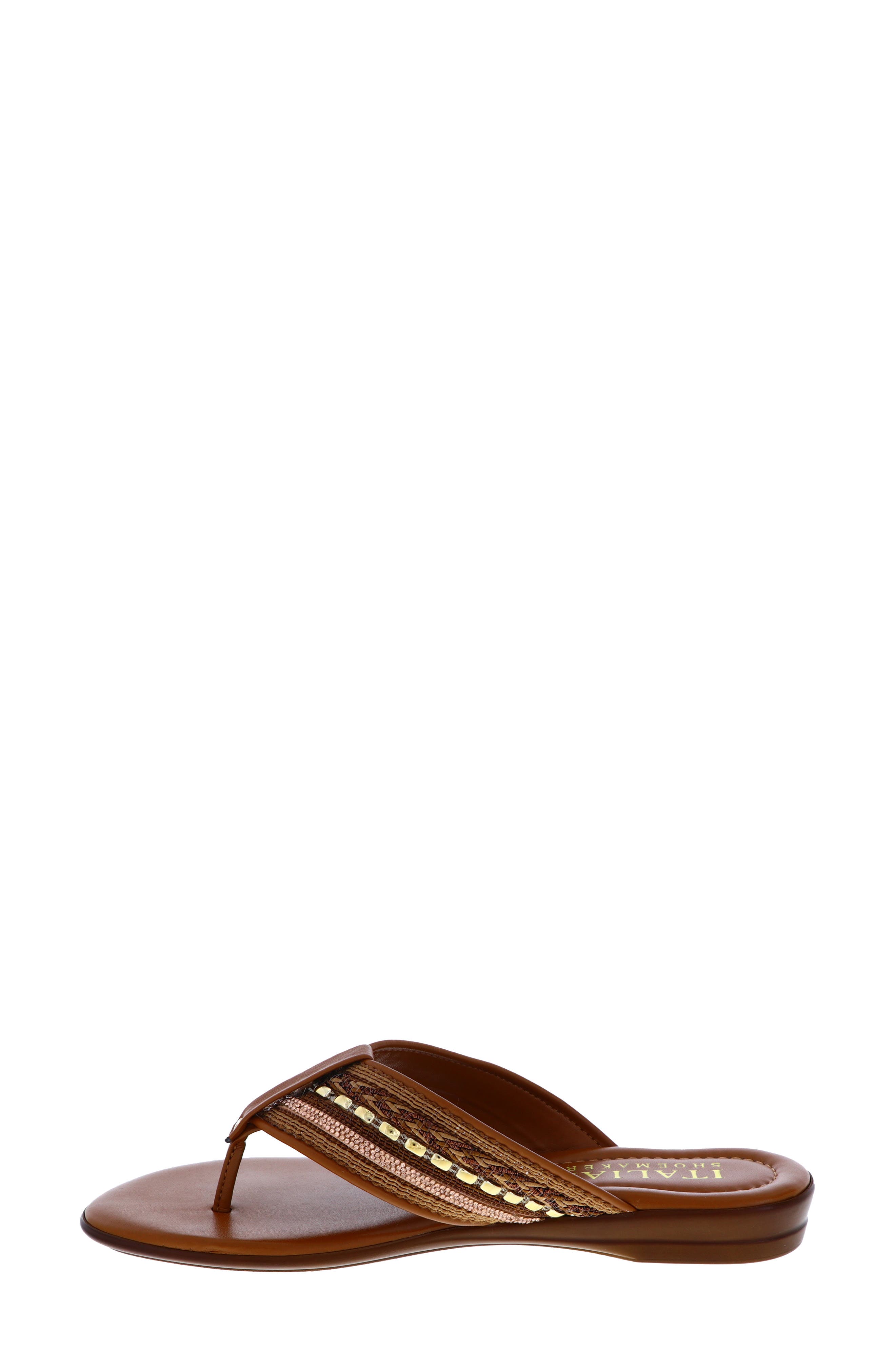 ITALIAN SHOEMAKERS Zali Slide Sandal, Alternate, color, Cognac
