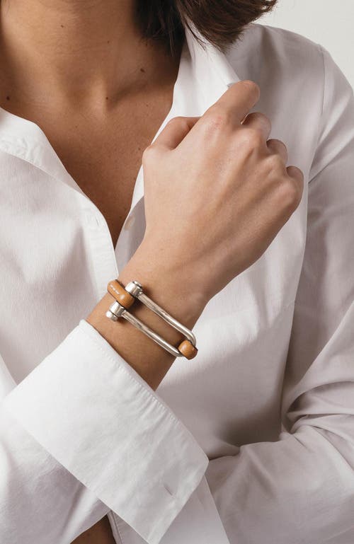 Cxc Koa Shackle Bracelet In Brown