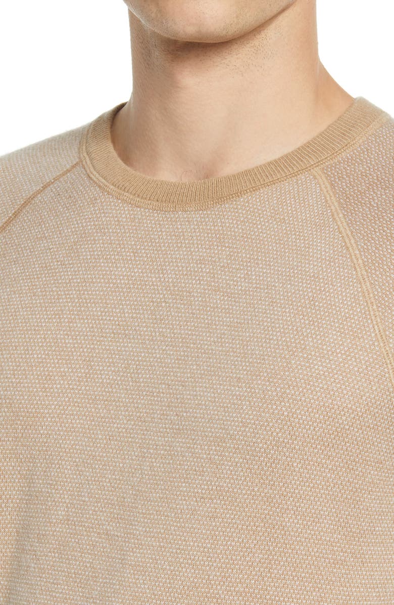 Vince Bird's Eye Wool & Cashmere Pullover, Alternate, color, New Camel/ Pearl
