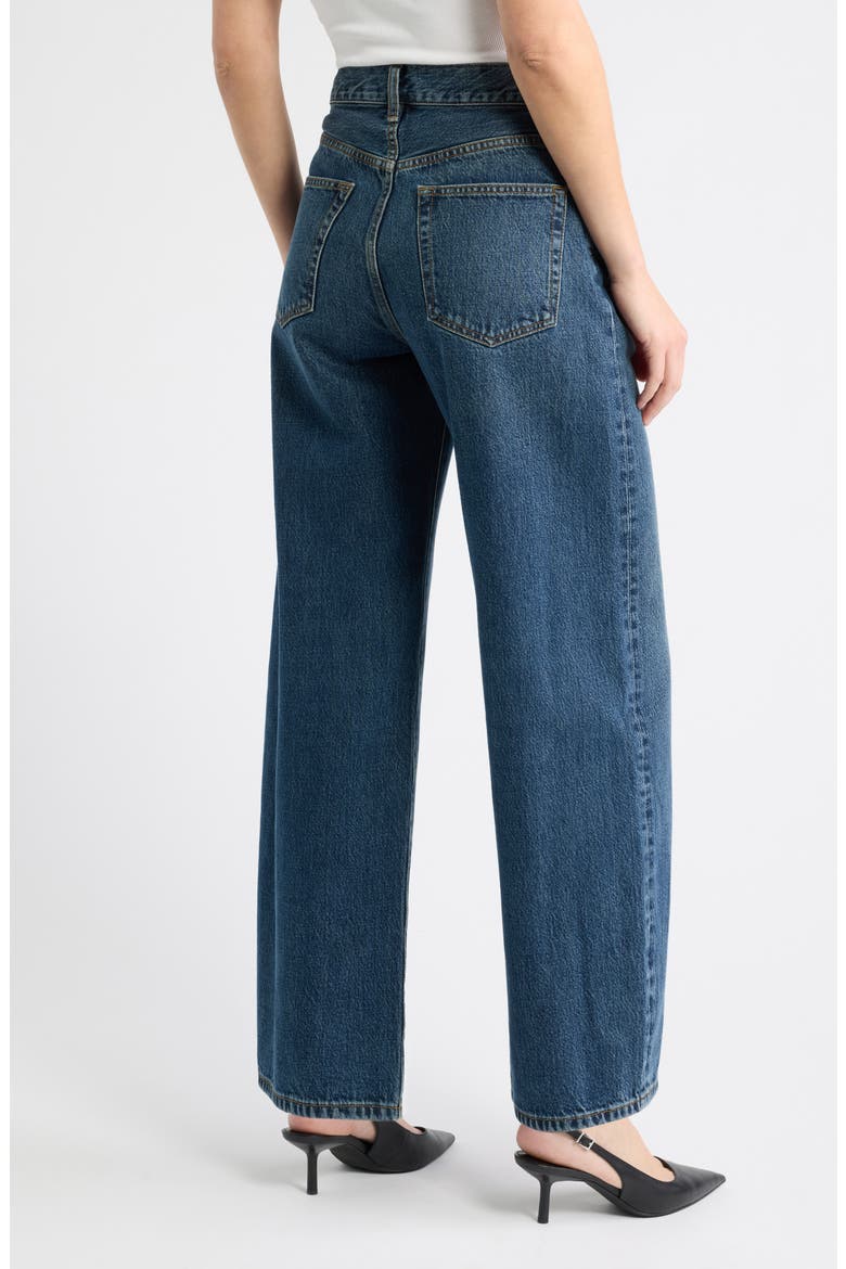 The Bow High Waist Barrel Jeans, Alternate, color, BOT