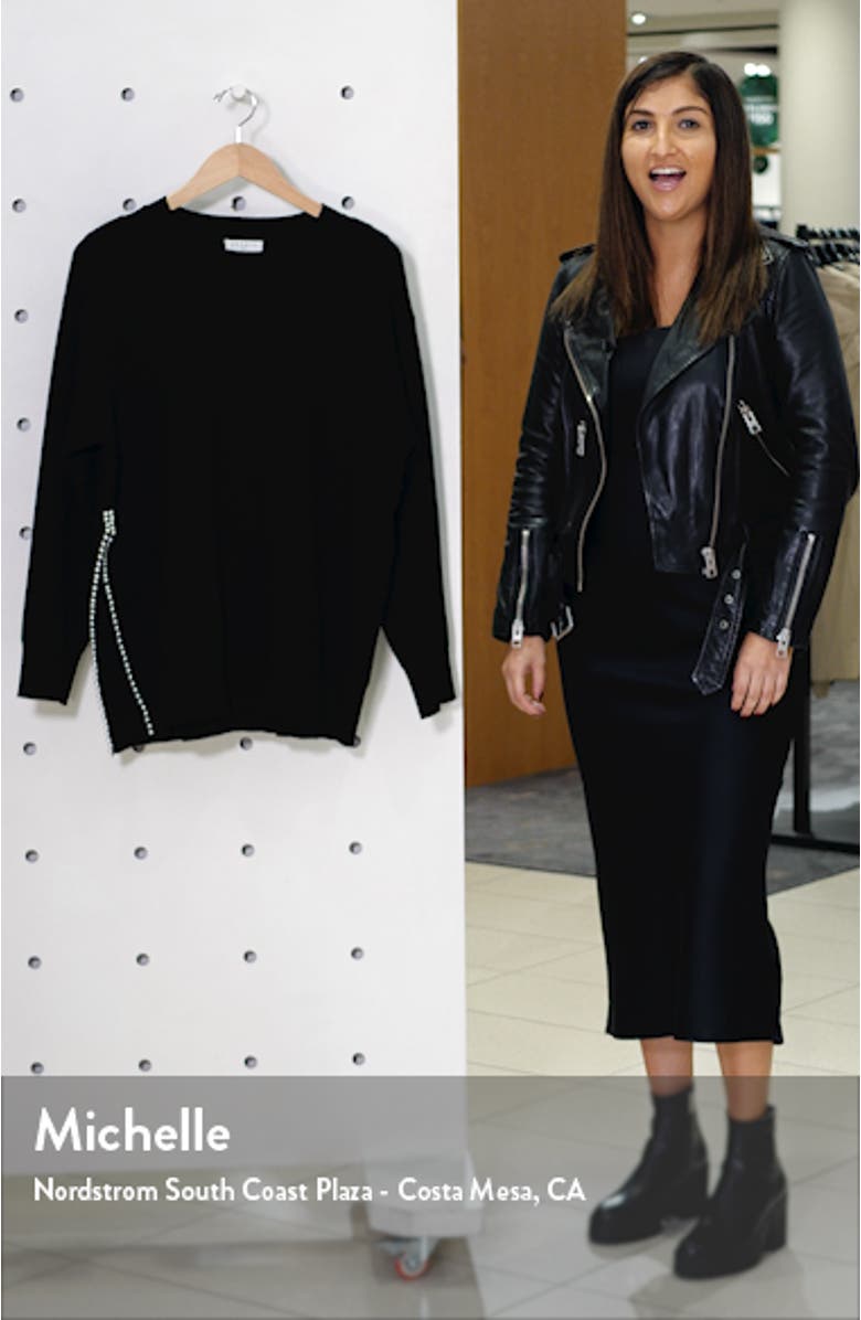 Imitation Pearl Trim Sweater, sales video thumbnail