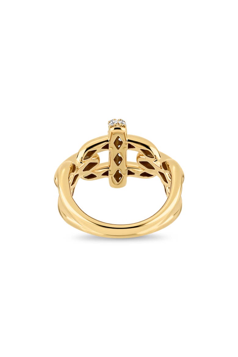 Varda 18k Gold Diamond Link Statement Ring, Alternate, color, 18K YELLOW GOLD