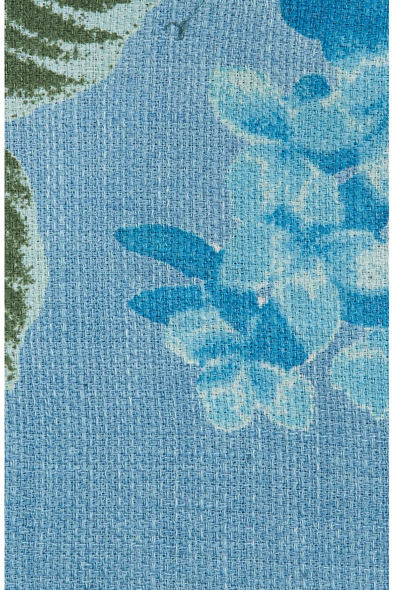 Floral Linen Pocket Square, Alternate, color, BLUE
