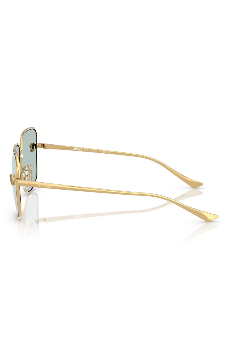 Versace 59mm Square Sunglasses, Alternate, color, Gold/ Aqua