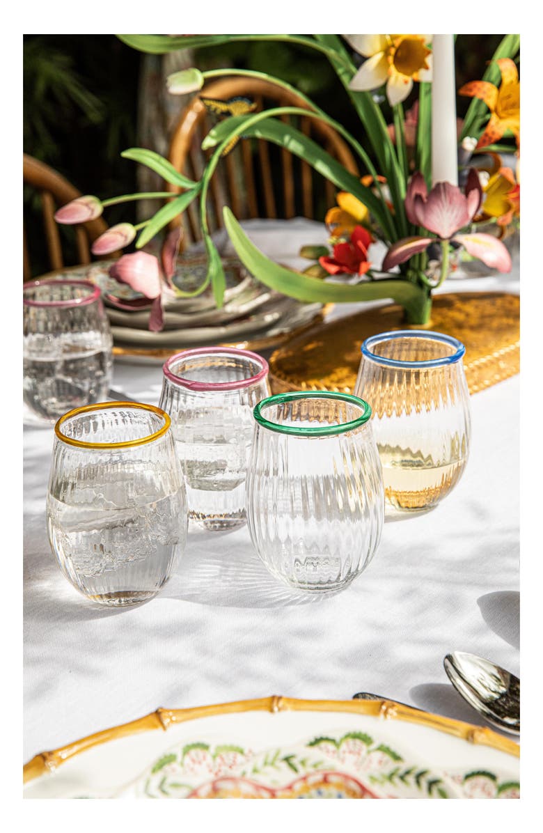 Juliska Nell Stemless Wine Glass, Alternate, color, Watercress