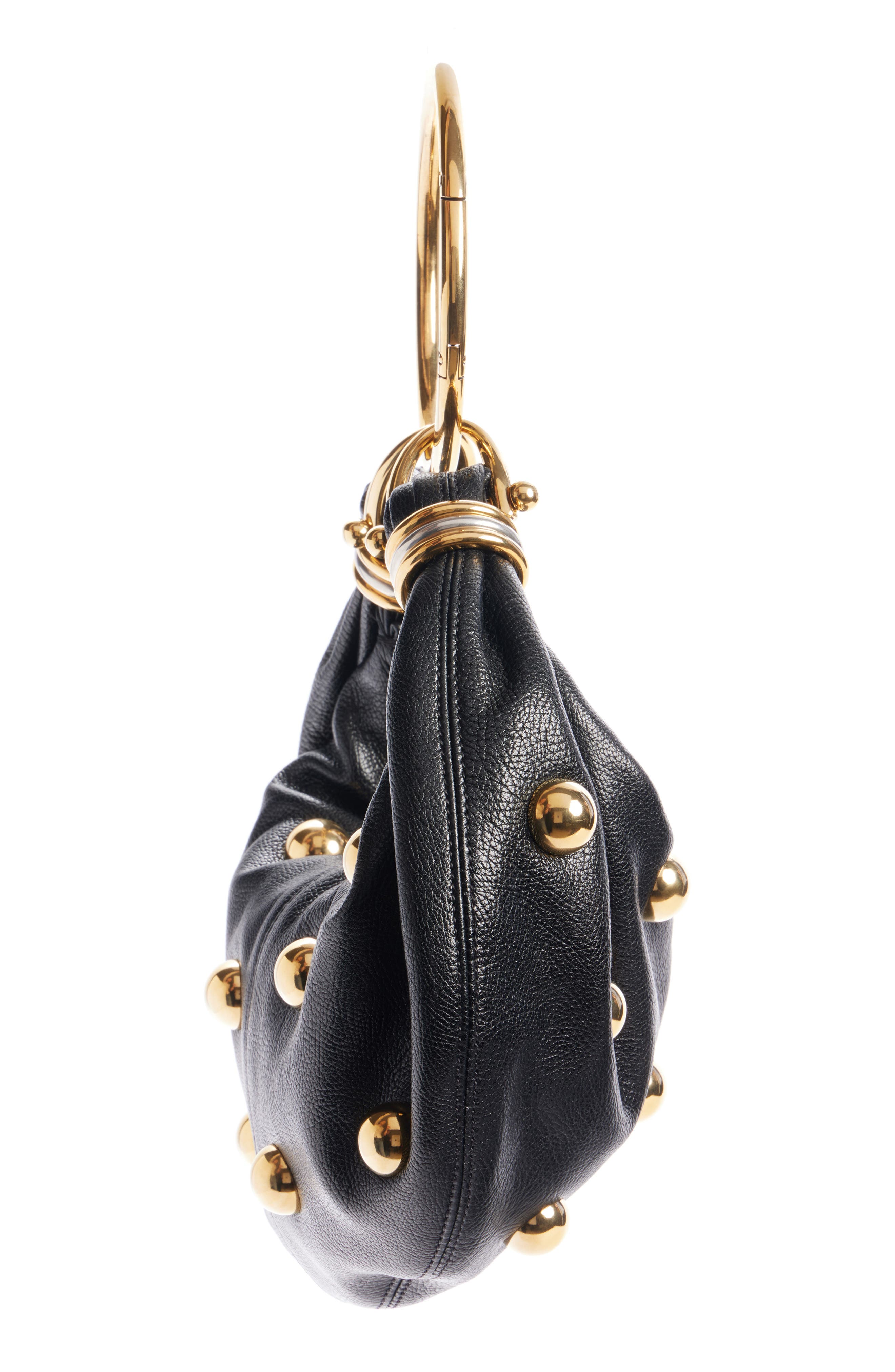 Chloé Small Bracelet Studded Hobo Bag, Alternate, color, 