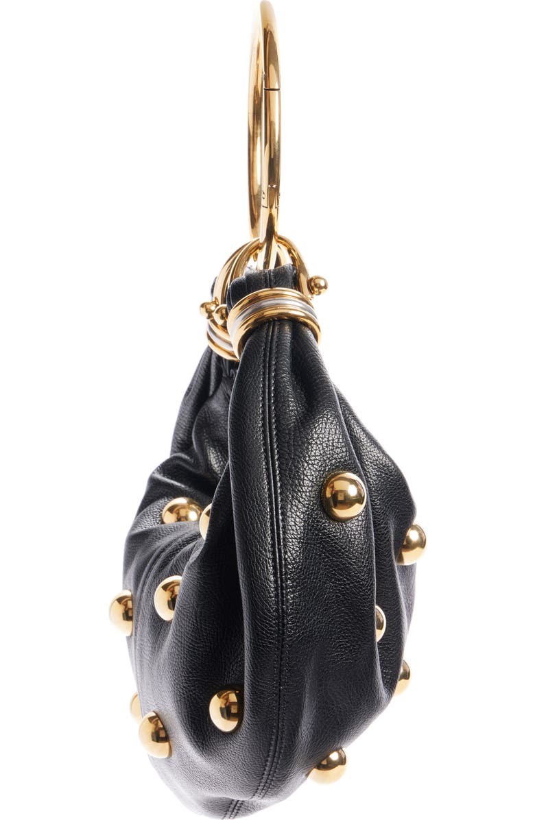Chloé Small Bracelet Studded Hobo Bag, Alternate, color, Black 001