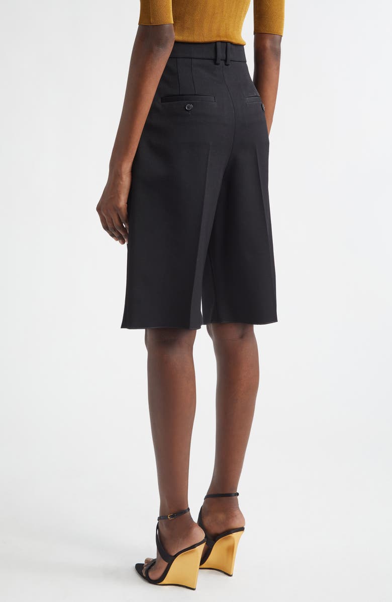 Saint Laurent High Waist Wool Bermuda Shorts, Alternate, color, 