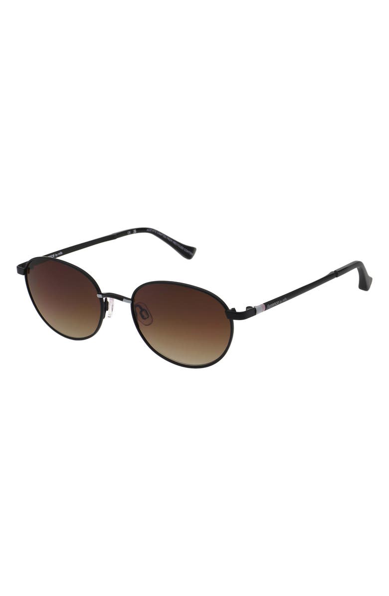 Florence by Mills 51mm Oval Sunglasses, Alternate, color, Matte Black