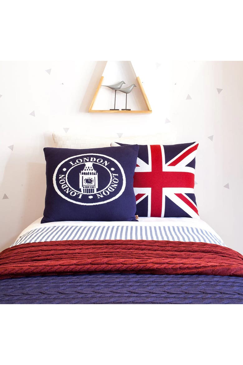 London Seal Pillow, Alternate, color, Navy Blue