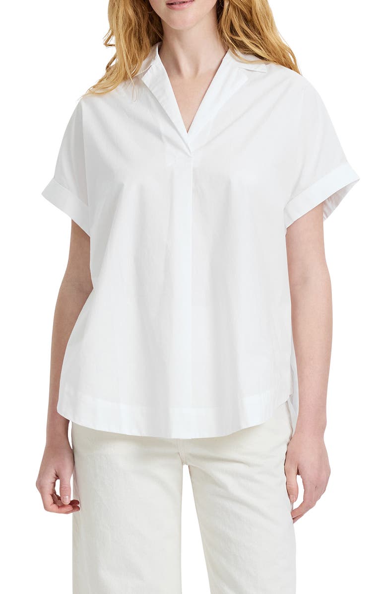 French Connection Cotton Poplin Popover Top, Main, color, 