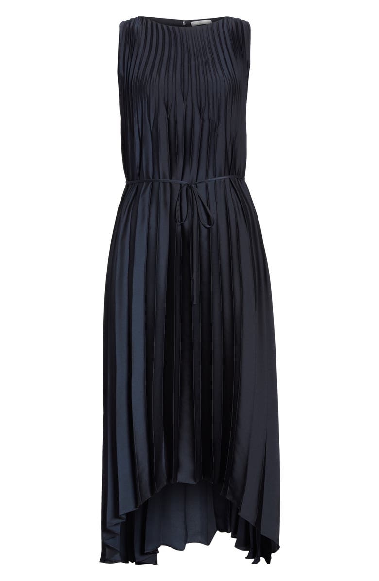 Vince Chevron Pleat Midi Dress, Alternate, color, 